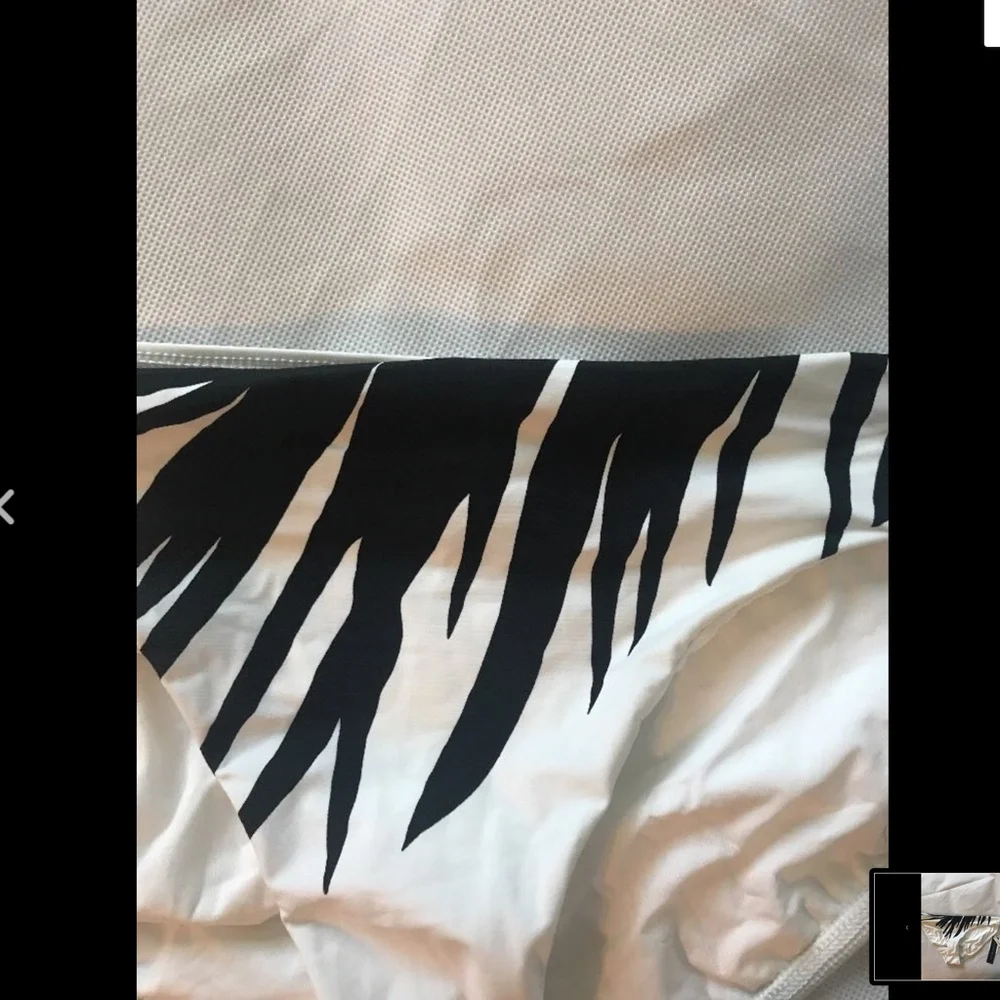 NWT La Blanca‎ Las Palmas Hipster Bikini Bottom White/Black [SZ 14 ]